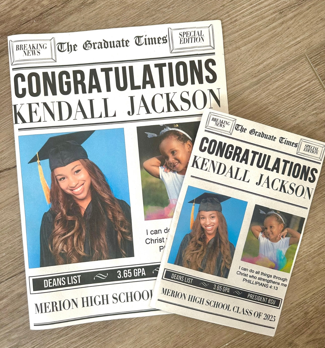 Custom Newspaper Announcement