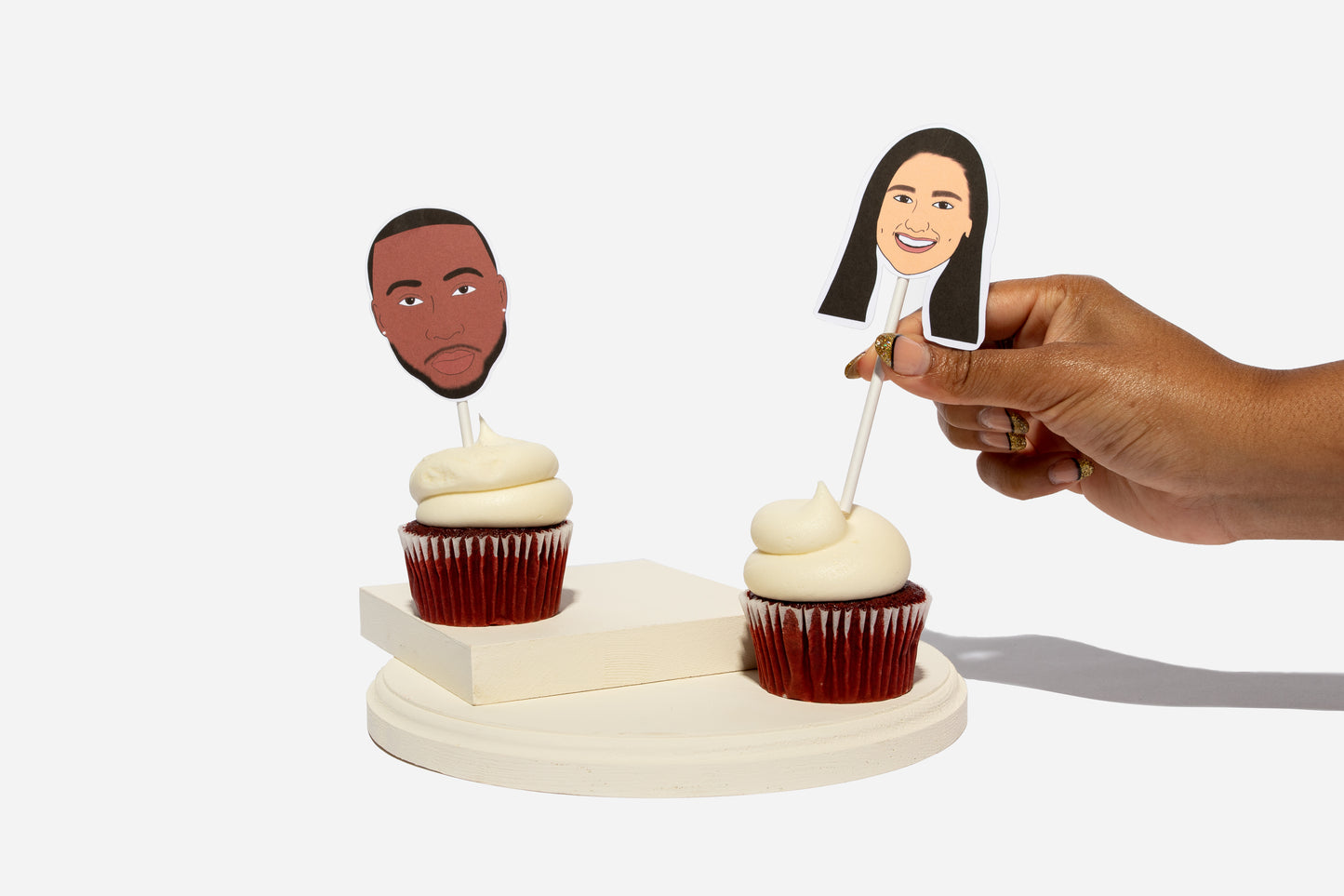 Custom Digital Illustrated Cupcake Toppers