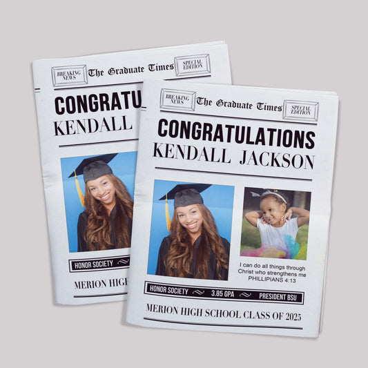 Custom Newspaper Announcement