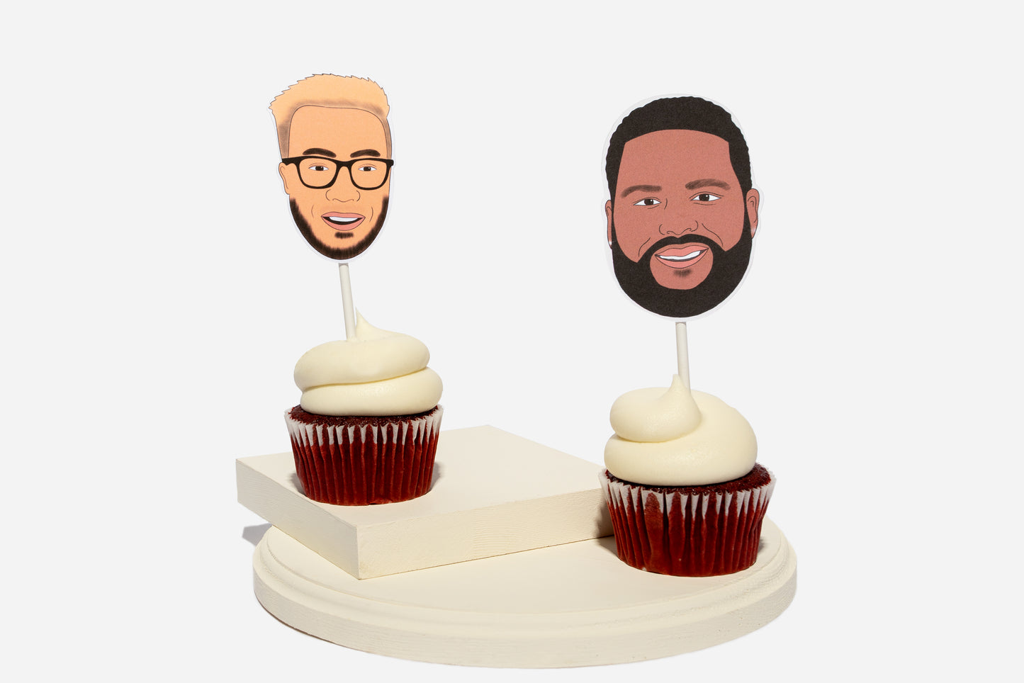 Custom Digital Illustrated Cupcake Toppers